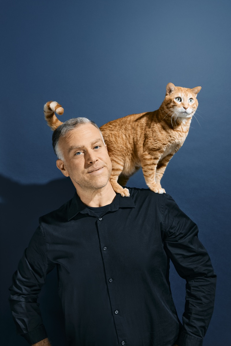 Douglas Clarke with his cat Cider