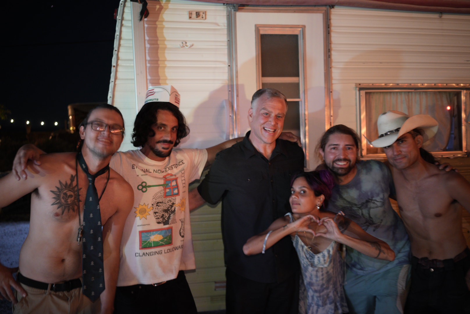 Cast group photo - Bombay Beach Biennale